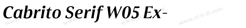 Cabrito Serif W05 Ex字体转换